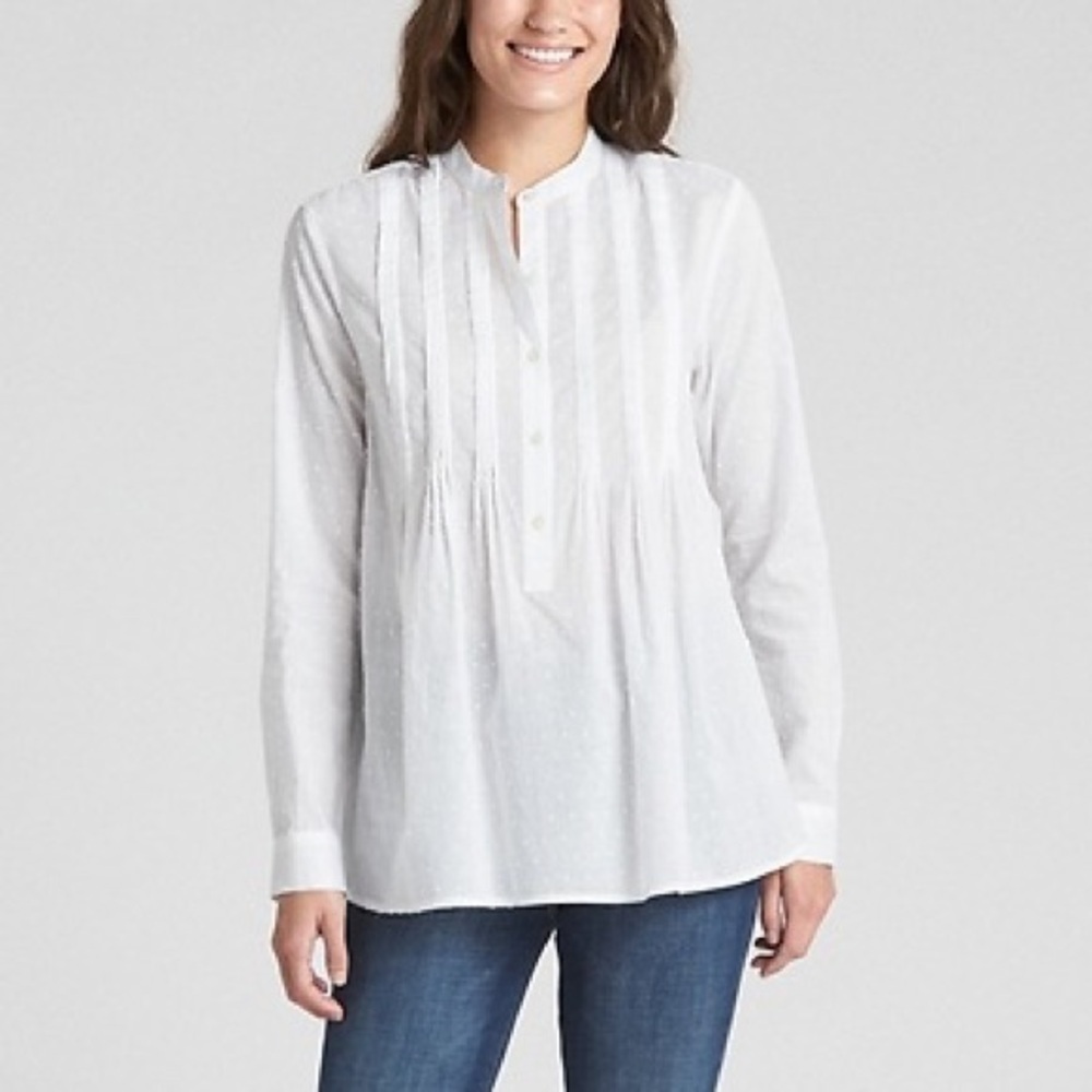 GAP Popover Pintuck Shirt In Swiss Dot. XS. NWT.